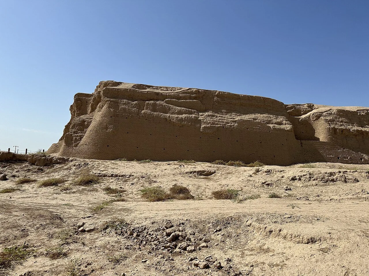 Surviving outer city walls at Gaochang.